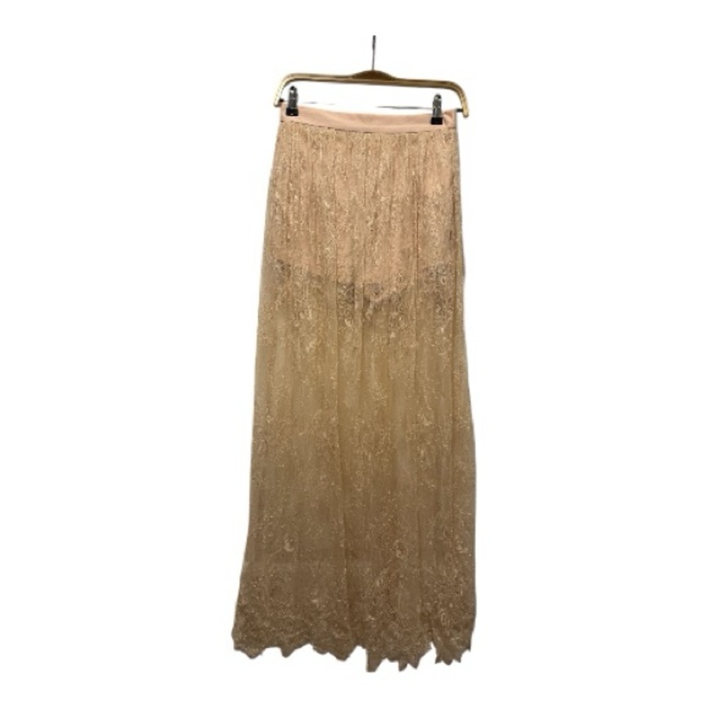 Forever 21 Lace Maxi Skirt in Tan